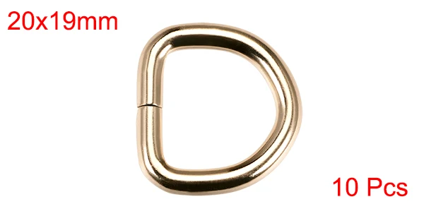 Gold 0.8Inch-20mm Uxcell 10 шт. кольцо в виде буквы D пряжка 0,63/0,8/1/1,26/1,6 Inch с металлической рамкой под круговой для фурнитура для сумок Ремни ремесла Сделай Сам аксессуары - Цвет: Gold 0.8Inch-20mm