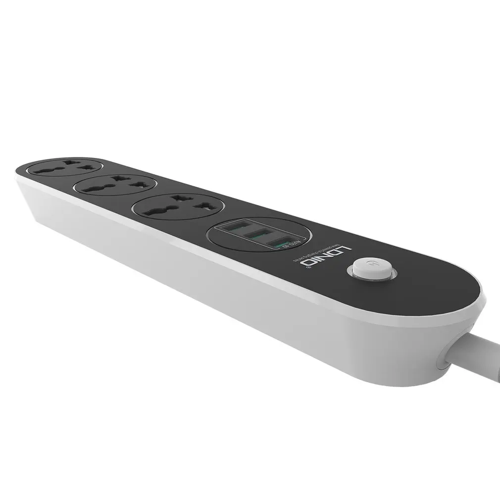 Многофункциональный 1,6 m power Srip с 3 usb портами удлинитель быстрое зарядное гнездо питания Домашняя электроника для ЕС/США/Великобритании