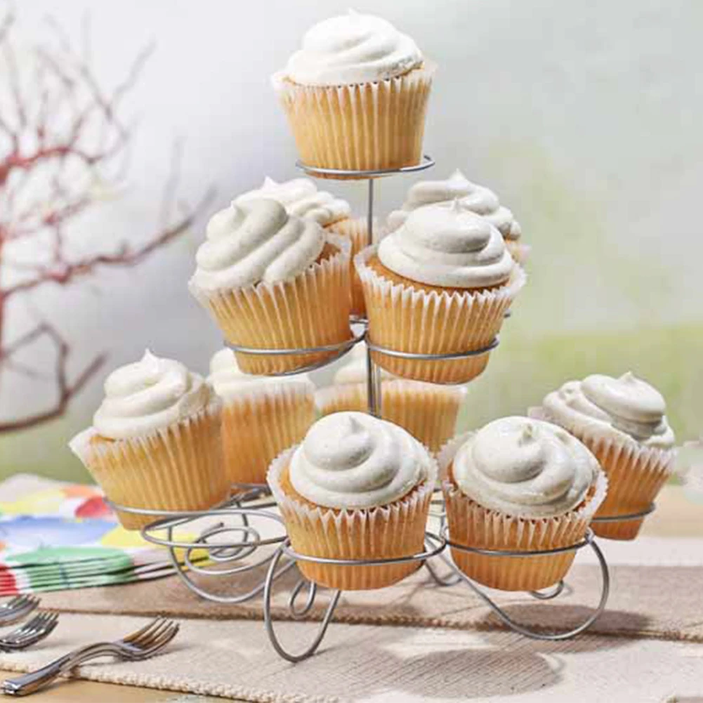 For Birthdays Party Wedding Home Display Holder Cupcake Pan Tier Desktop Round Stacked Support Cake Stand Multilayer