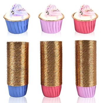 

50 Pcs Cake Paper Cups Muffin Cupcake Liner Cake Wrappers Baking Cup Tray Case Party Supplies High Temperature Muffin Cup