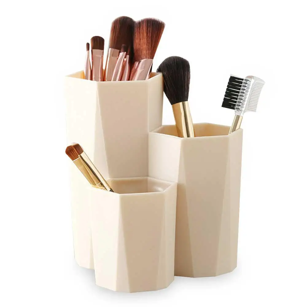  3 Grids Cosmetic Make-up Brush Storage Boxes Desktop Organizer Makeup Nail Polish Cosmetic Holder M