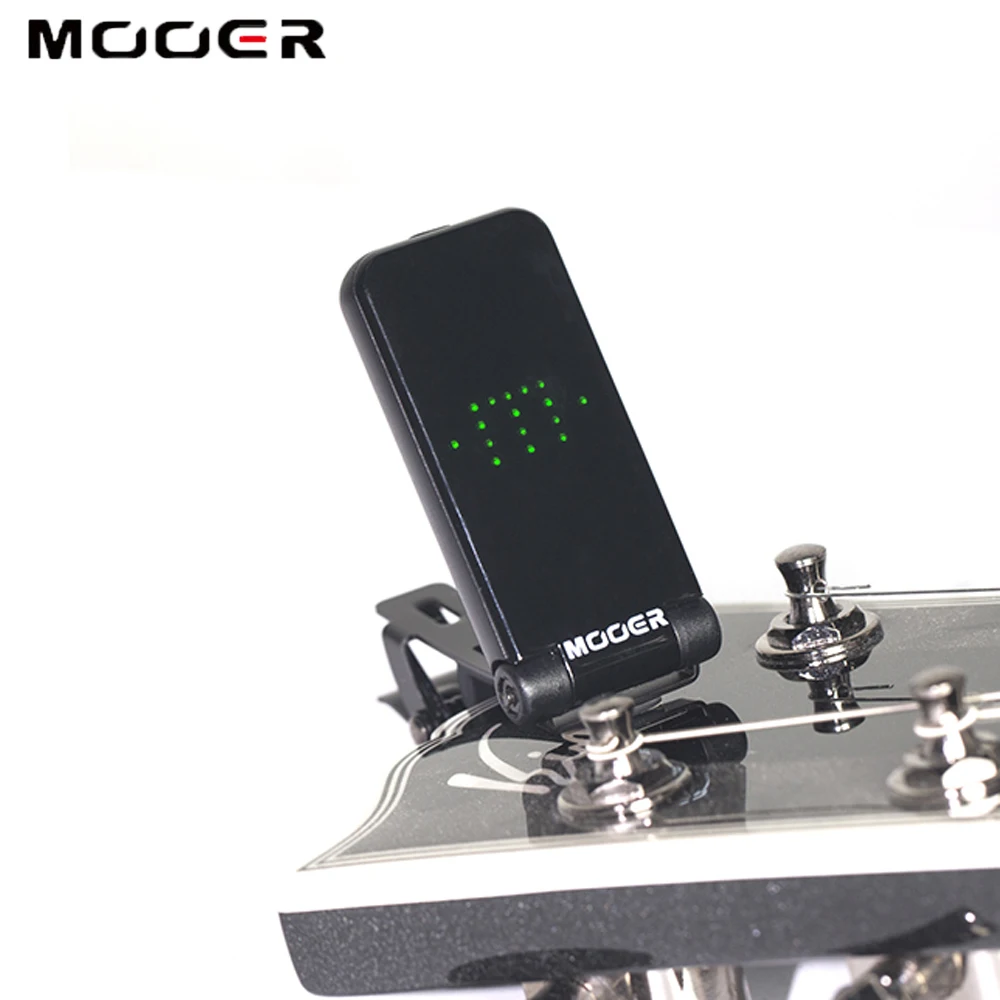 Mooer CT-01 клип-на складной тюнер Вращающийся Универсальный Быстрый Высокоточный хроматический ЖК-дисплей гитарный тюнер для бас-гитары - Цвет: Синий