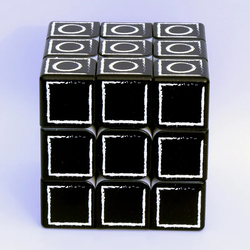 3x3x3 3D взрослых Скорость твист трехмерной с тиснением и изображением головоломка магический куб игра мозга слепых Брайля игрушка