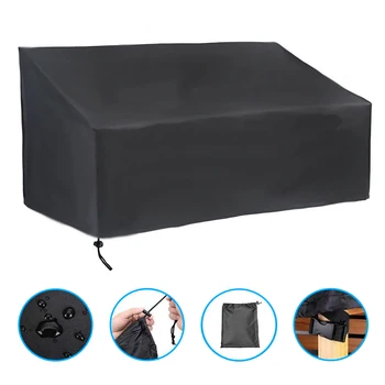 

Foldable Dustproof Patio Garden Sun Protection Deep Seat With Drawstring Loveseat Snow Yard Furniture Cover Outdoor Waterproof