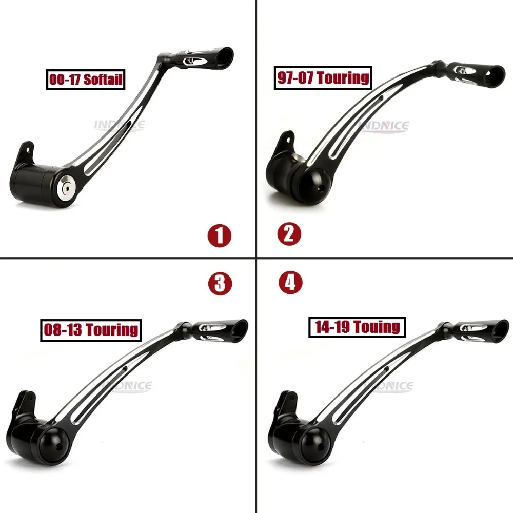 Черный глубокий cnc cut тормозные рычаги для harley touring FL softail 97-19