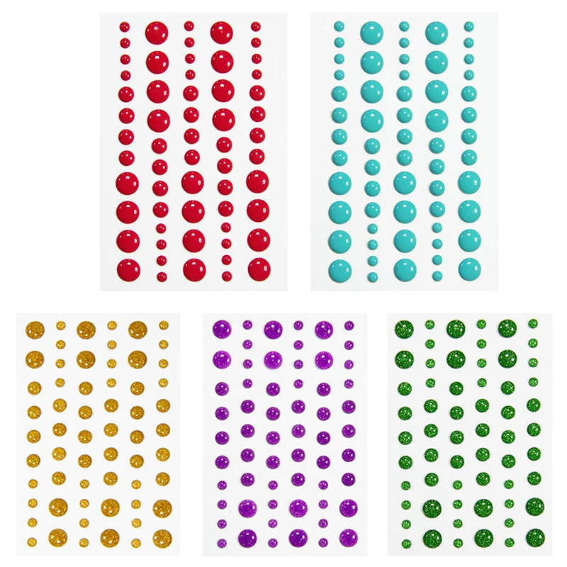 

Enamel Dot Sticker Sugar Sprinkles Self- adhesive Resin Assorted for DIY Scrapbooking Photo Album Card Crafts Decor