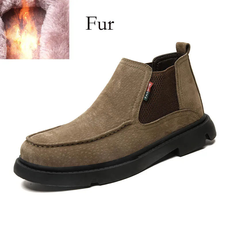 Men Boots Winter Shoes Warm Ankle Boots Men Winter Boots Snow Boots Men Winter Boots Footwear Fashion Mens Shoes Winter Size 39
