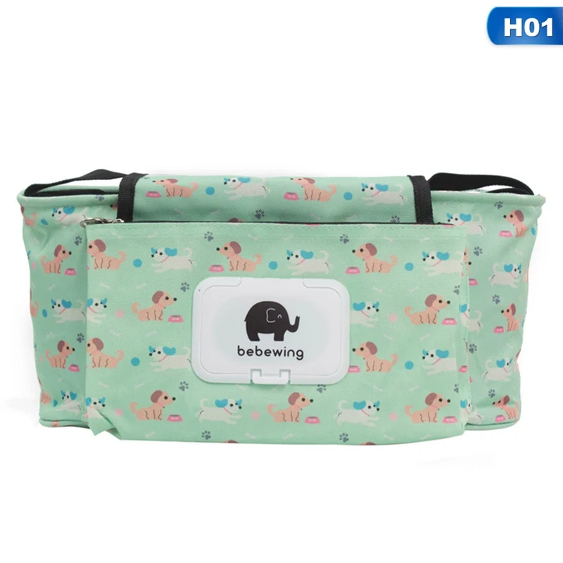 H01 Подвесная сумка-Органайзер для детской коляски, сумка для подгузников, Сумка с крючком для детской коляски, водонепроницаемая Большая вместительная коляска, дорожная сумка для подгузников - Цвет: H01