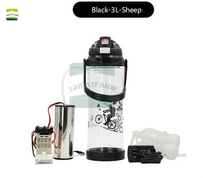 BLACK-3L-SHEEP Козья корова 3л электрическая Доильная машина с двойной головкой Электрический автоматический вакуумный насос ручной доильный аппарат Овцы импульсный молочник - Цвет: BLACK-3L-SHEEP