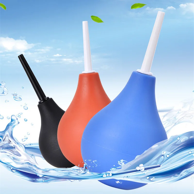 Silicone Pear Enema Anal Cleaning Travel Toilet Shower Bidet Enema