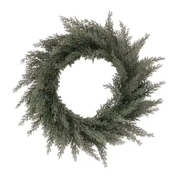 

AsyPets Simulate Pine Leaf Wreath for Wedding Party Window Photography Prop Wall Decoration