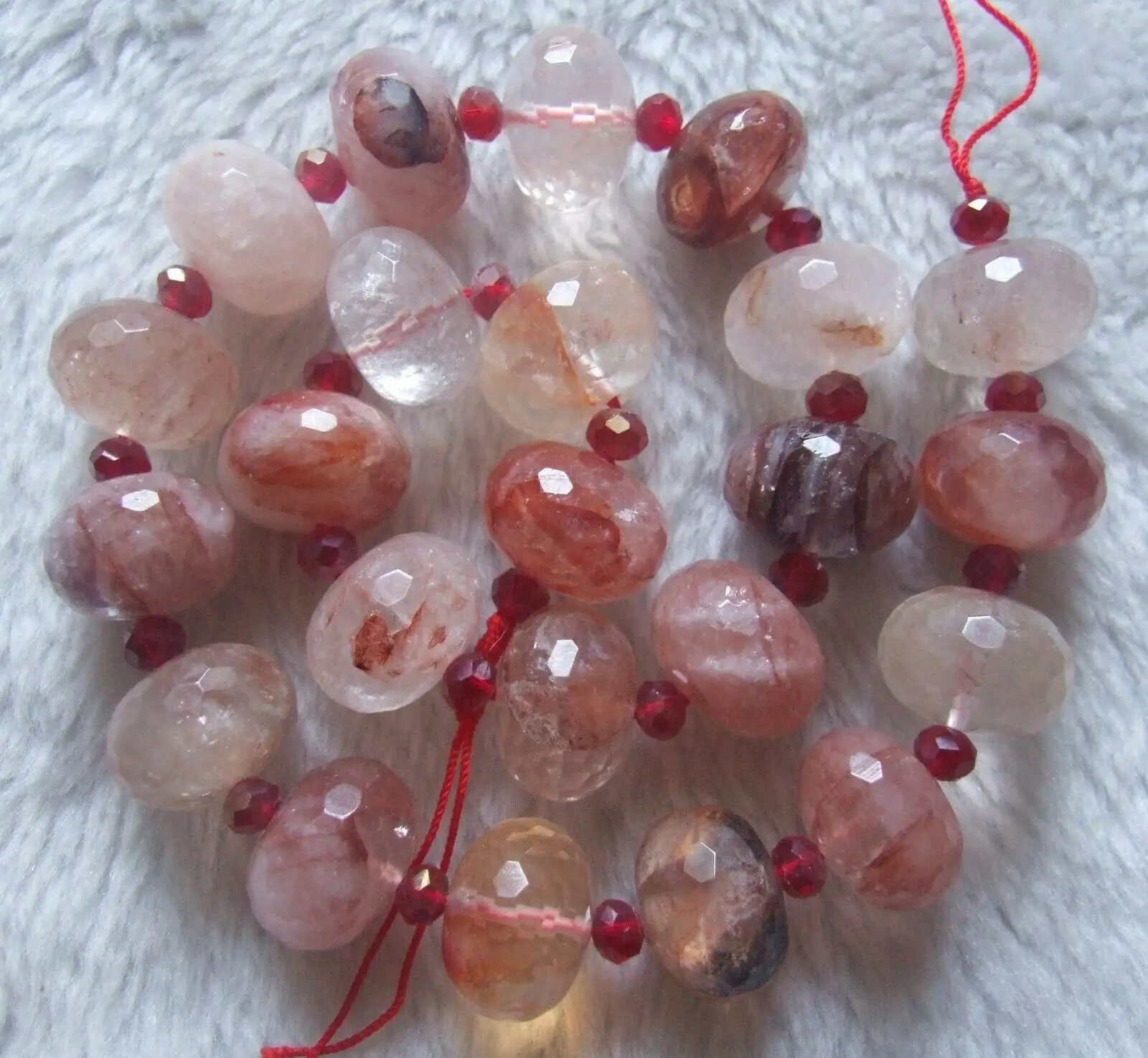 13x18 мм натуральный красный рутиловый кварц граненый Rondelle свободные бусины 15