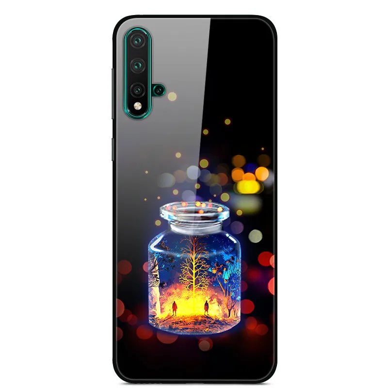 Чехол из закаленного стекла для huawei NOVA 5, Мягкий бампер с 3D принтом, чехол для huawei Nova 5 Pro, чехол для телефона Nova5 6,3", Чехол