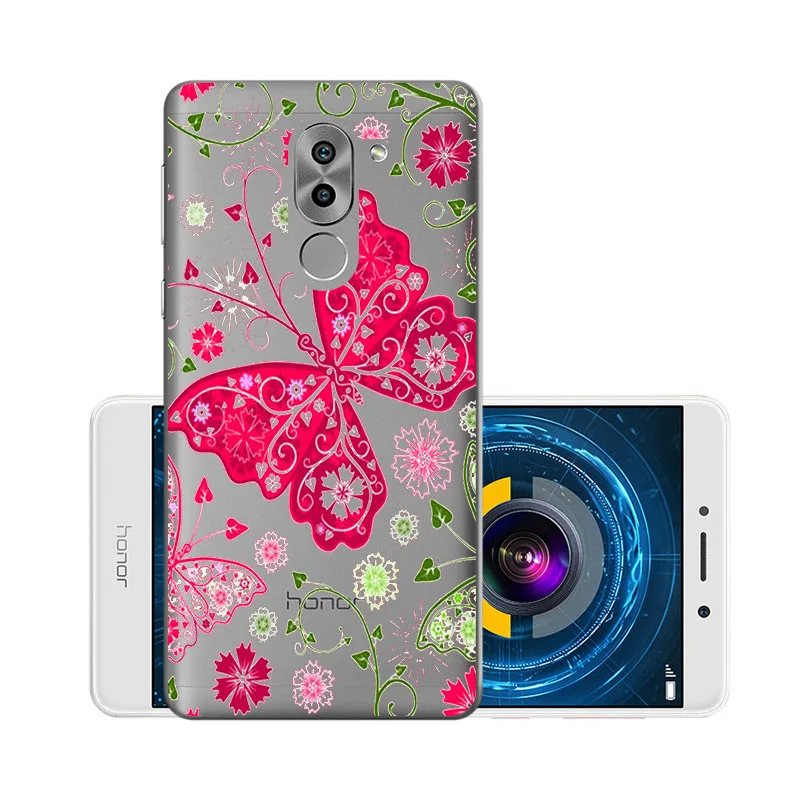 W041 Мягкий чехол из ТПУ, чехлы для huawei Honor 6X, силиконовый прозрачный чехол для huawei GR5, BLL-L21 BLN-AL10 Honor6X mate 9 Lite - Цвет: W041