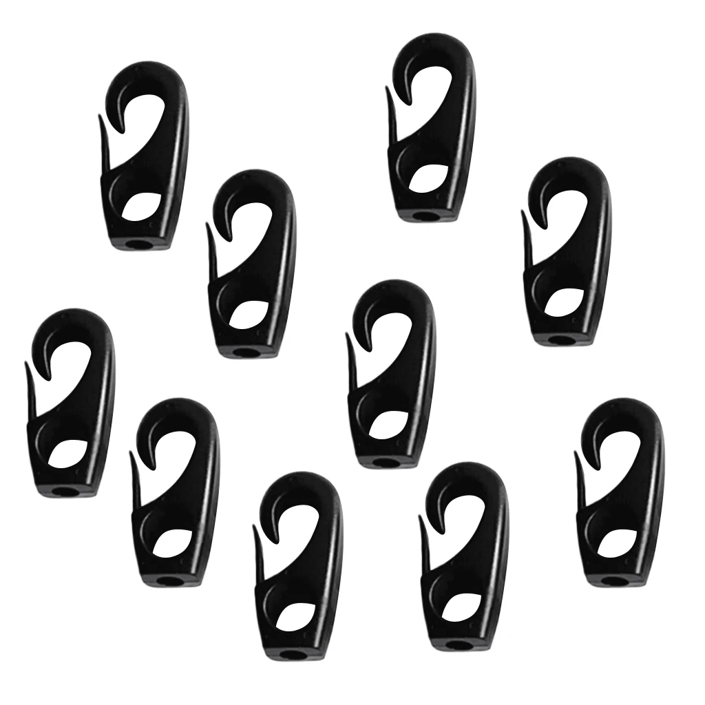 10 Pieces 7mm Elastic Shock Cord Bungee Rope Hook for Kayak Paddle Rod Leash Canoe Boat Dinghy Fishing