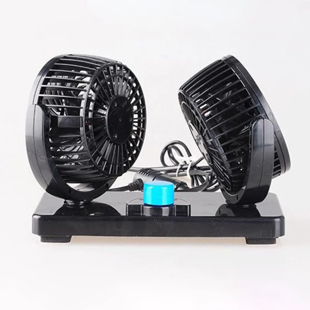 12 V/24 V Dual Head охлаждающий Осциллирующий на заднем сиденье Вентиляционный воздух вентилятор грузовик воздушный вентилятор Регулируемый охладитель Вентилятор охлаждения