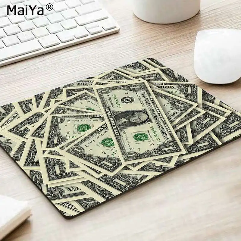 MaiYa money Dollar Bills Ретро индивидуальные коврики для мыши компьютерный ноутбук коврик для мыши Гладкий коврик для письма настольные компьютеры мат игровой коврик для мыши - Цвет: No Lock Edge25x29cm
