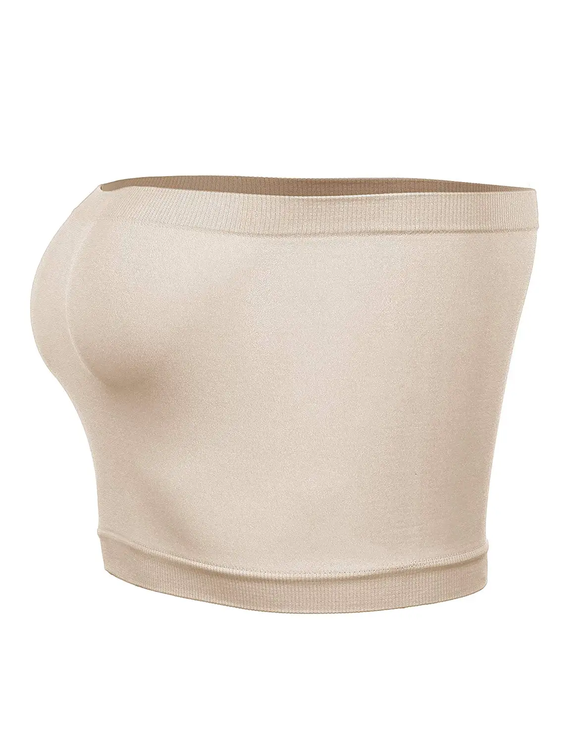 

2019 Womens Solid Seamless Stretchy Tube Bra Bandeau Top