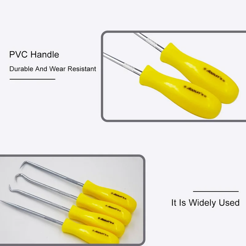 

4-piece set of single-color oil seal hook set, auto maintenance special disassembly set tool Magnetic Screwdriver hot sale