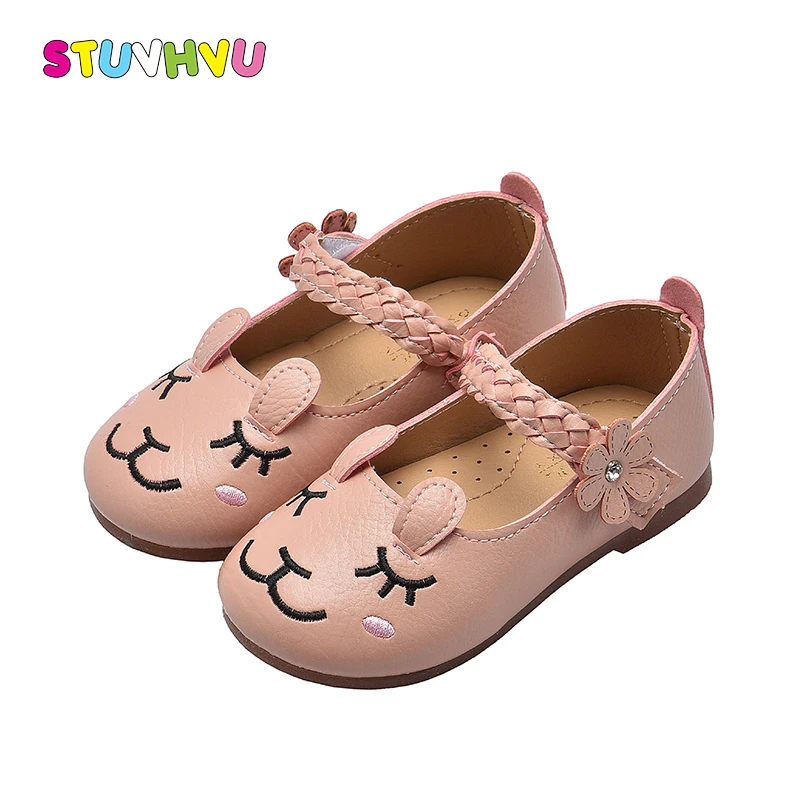 

Kids Shoes for Baby Girls Shoes Spring and Autumn New Soft Bottom Slip Casual Leather Shoes Cute Cartoon Toddler Sneakers Flats