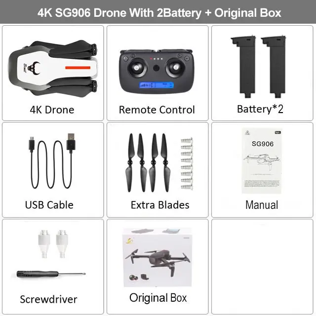 4K 2B BX W HGIYI SG906 gps Дрон с 4K HD камерой Квадрокоптер 5G wifi FPV Бесщеточный двигатель RC Дрон складной вертолет Selife дроны VS E58 - Цвет: 4K 2B BX W