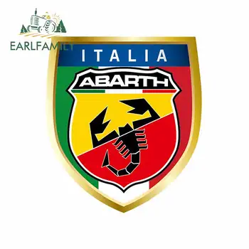 

EARLFAMILY 13cm x 11.5cm for Abarth Auto Decal DIY Custom Printing Car Accessories Car Styling 3D Vinyl Material Window Stickers