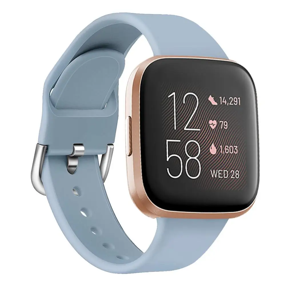 Для Fitbit Versa 2 Силиконовый браслет браслеты для наручных часов сменные ремешки ремешок для Versa Lite 6,7-8,1 дюймов Смарт часы браслет