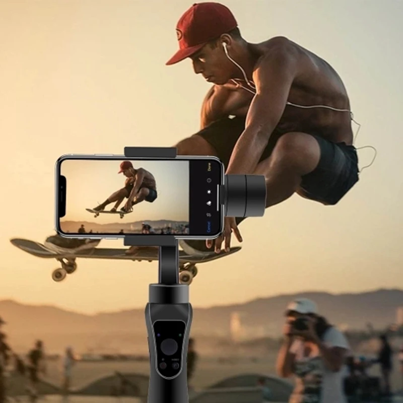  3-Axis Handheld Gimbal W/ Tripod Tray Stabilizer Selfie Stick for Smartphone Gopro 3/4/5/6