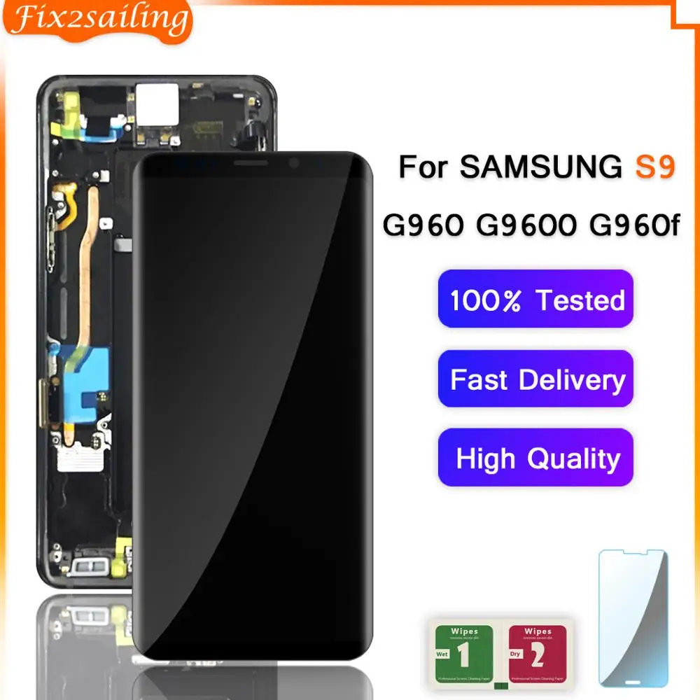 ЖК дисплей Super AMOLED для Samsung Galaxy S9/G960/G9600/G960F сенсорный экран с дигитайзером в сборе