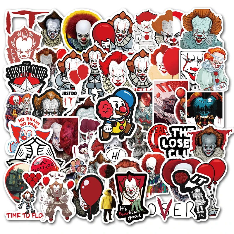 50 шт. фильм It Chapter две наклейки s для детской игрушки водонепроницаемый стикер для DIY ноутбука велосипедный шлем автомобильные наклейки