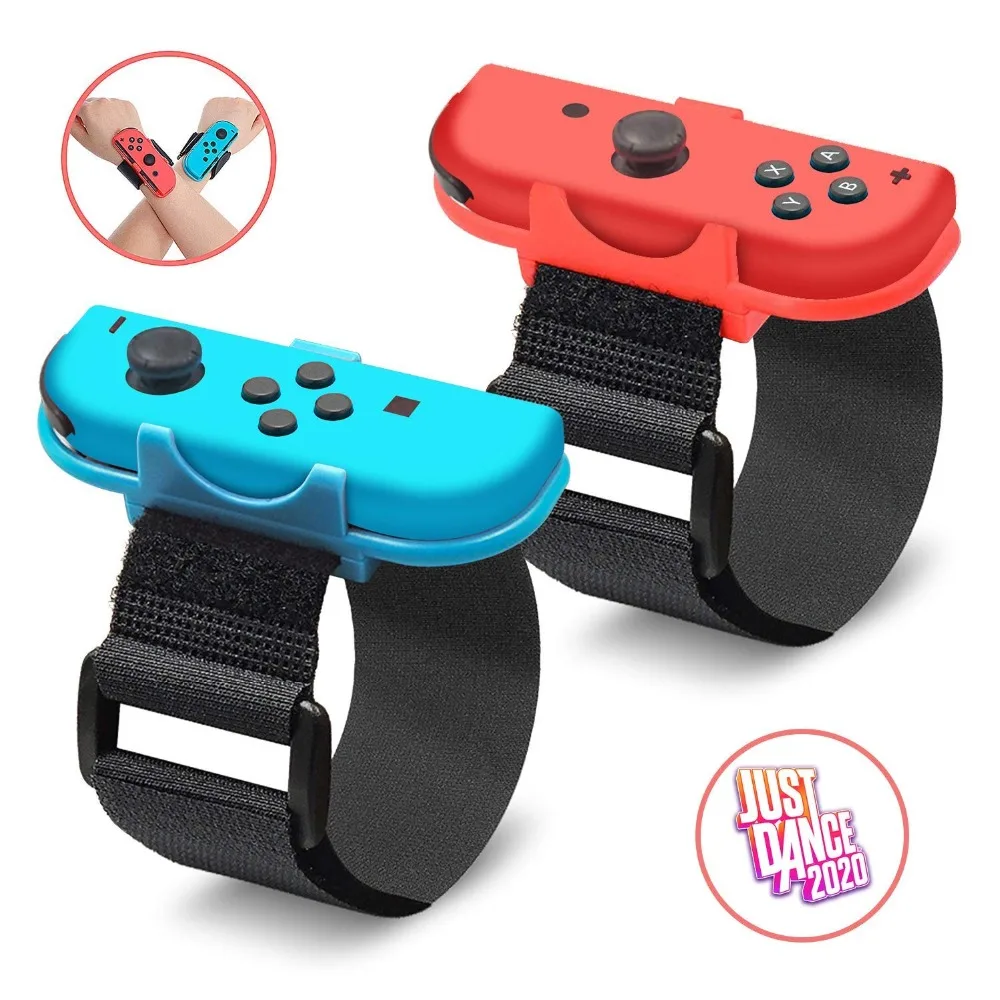 Just Dance  2 Pack, Dance Band Wrist band for Nintendo Switch, Adjustable Hook Loop Elastic Strap for Joy Cons Controller
