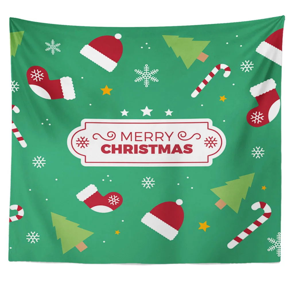 Merry Christmas гобелен дерево лось Санта Клаус колокольчик гобелен вечерние декоративная настенная вешалка украшение для дома занавеска аксессуары - Цвет: Кристалл