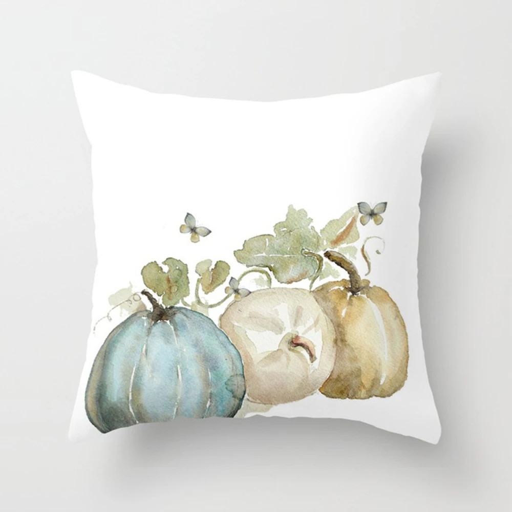 Halloween Happy Pillow Cases Fall Sofa Pumpkin Throw Cushion Cover Home Decor