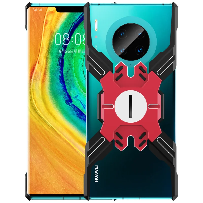 Герой Marvel элементы Алюминиевый металлический бампер чехол для huawei mate 30/Pro тонкий жесткий противоударный защитный бампер для телефона для huawei mate 30 - Цвет: Black Red