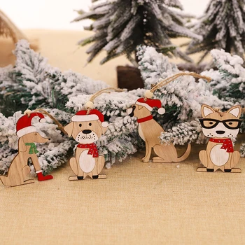 

Wood Dog Car Pendants Christmas Tree Decoration Hanging Ornaments Crafts Gifts Xmas New Year Party Wedding Home Decor 63258