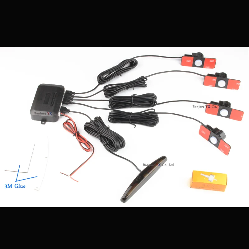 Parking Sensor Kit LED Parking Sensor Kit Parking Sensor Car LED Parking Sensor Koorinwoo Original Car Parktronic Double CPU Car Parking Sensor 4 Probes Sysem blind Probes System Detector Reverse