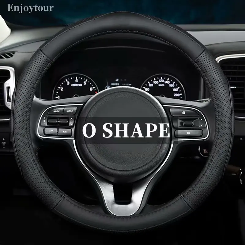 B full black Топ Слои кожаный руль охватывает для Mazda 2 Demio Mazda3 Atenza Mazda6 CX-3 CX-4 CX-5 CX-8 CX-9 Wagon BT-50 Premacy 5 7 - Название цвета: B full black
