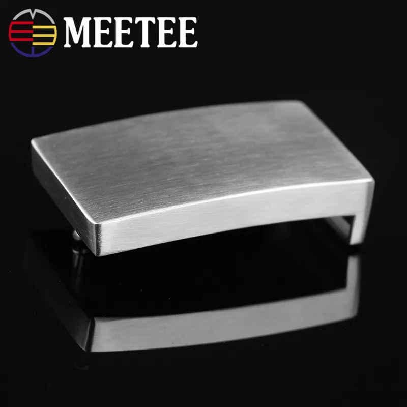 Meetee 1 шт., 33/38 мм, нержавеющая сталь, деловая зеркальная поверхность, плоская пряжка для ремня, сделай сам, пряжка для ремня, Bewing, гладкая Пряжка, аксессуар ZK712