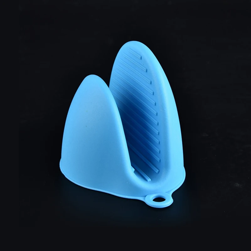 Non-slip1Pc силиконовые термостойкие перчатки зажимы изоляция антипригарные противоскользящие горшочки держатель зажим для приготовления выпечки прихватки - Цвет: Синий