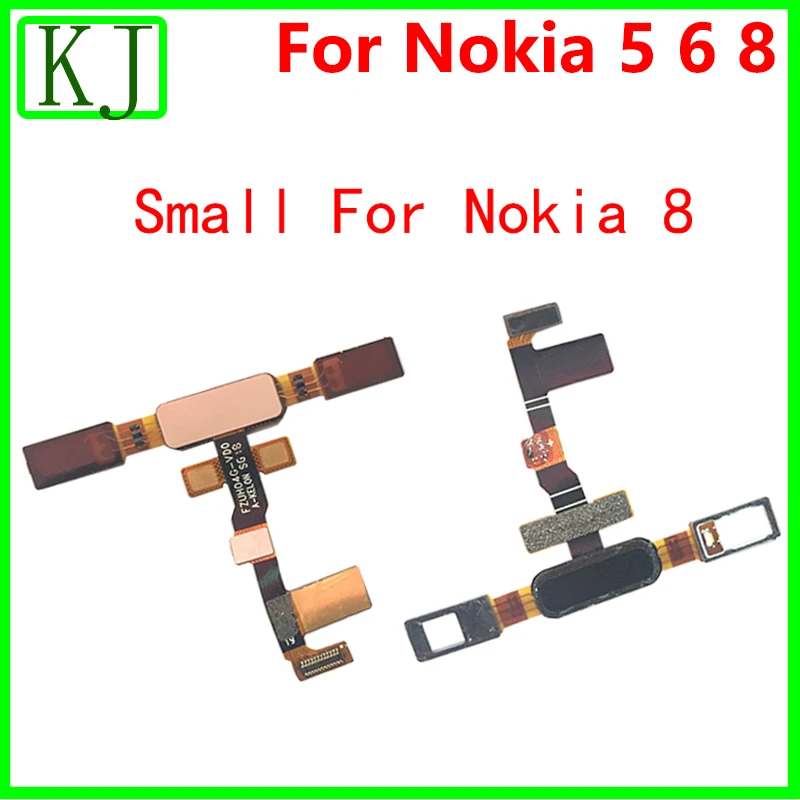 Для Nokia 5 6 8 Кнопка Домой датчик отпечатков пальцев гибкий кабель задняя кнопка Ключ Touch ID Flex для n5 n6 n8