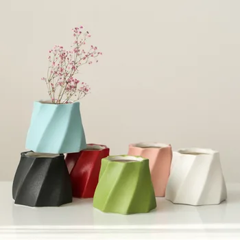 

Ceramic Small Fresh Vase Hydroponic Plant Dried Flowers Modern Living Room Home Decoration Flower Multi-color Flower Arrangement