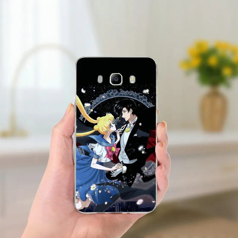 Мягкие силиконовые чехлы из ТПУ для телефонов Samsung Galaxy J1 J2 J3 J5 J7 Coque Shell Fashion аниме Сейлор Мун девушка