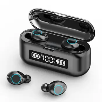 

TWS wireless Bluetooth 5.1 headset mini portable sports waterproof with touch control HiFi stereo LCD power display microphones