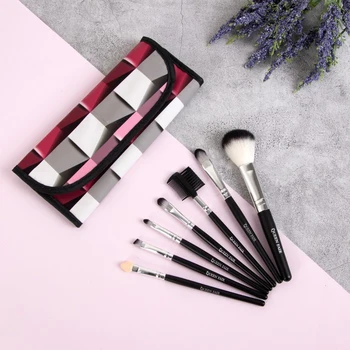 

Set of brushes "Geometry", 7 pieces, cover with a button, color burgundy / gray / black