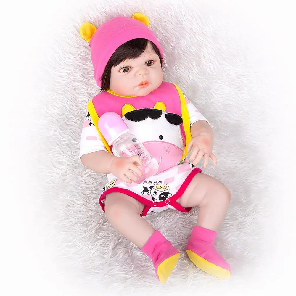 KEIUM 23 дюйма полностью силиконовый винил Reborn Baby Girl Реалистичная кукла для