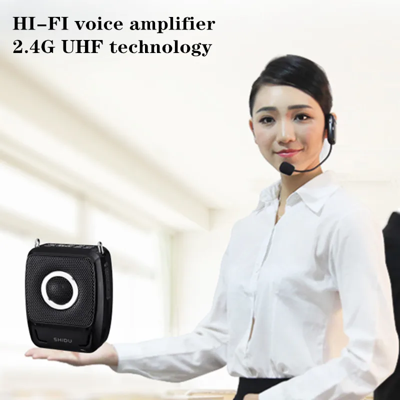 

Top quality 2.4G UHF technology Voice cover 2500 square meter Megaphone Speaker 25W Mini Portable Rechargeable Voice Amplifier