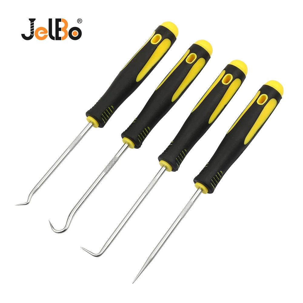 JelBo 4 шт. автомобильный набор для рукоделия и крючка Прочные ручные инструменты для уплотнительных колец Съемник уплотнений