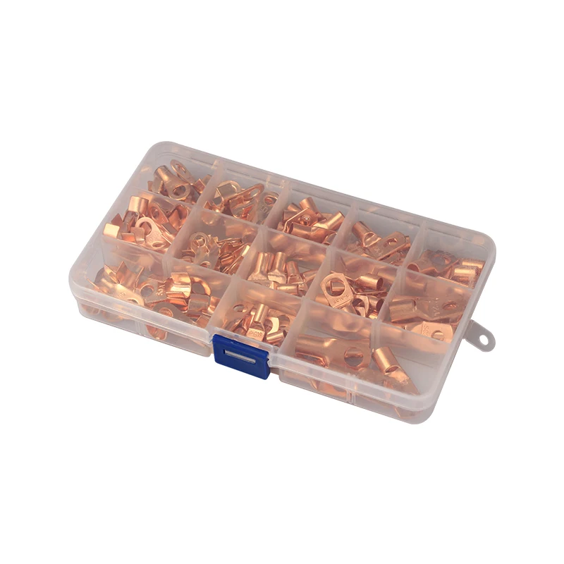 130 шт уплотнительные соединители проводов для аккумулятора SC пустые клеммы луженая медная трубка Луг и OT Открытое кольцо медные клеммные наконечники