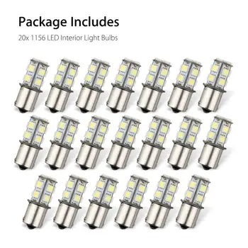 

20Pcs Car LED Lights 6000K 12V White Boat Camper Parking Turn Signal Lamps Set