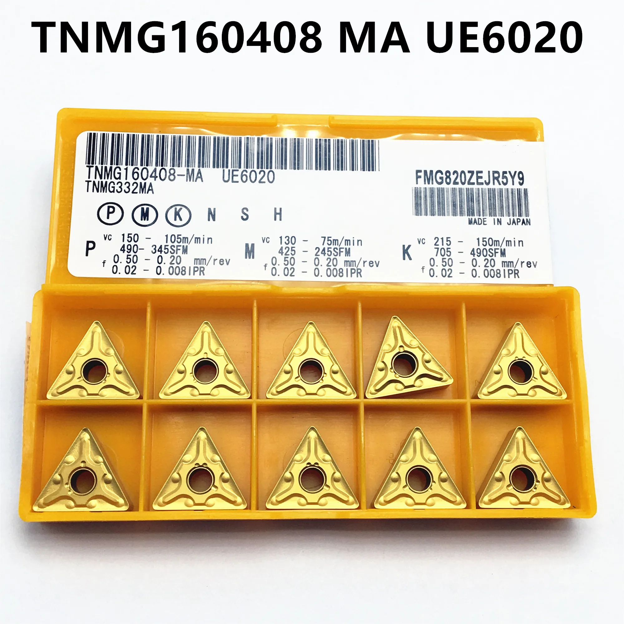 10 шт. токарный инструмент TNMG160404 MA VP15TF UE6020 высококачественный металлический токарный карбидный вкладыш TNMG160408 фрезерный станок с ЧПУ